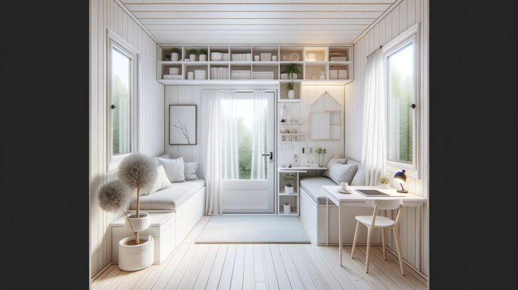 A tiny home interior designed for minimalist lifestyle